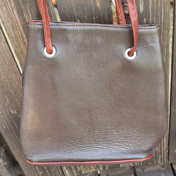 American West Rich Brown Leather and Fur Shoulder Bag - Picture 6 of 12